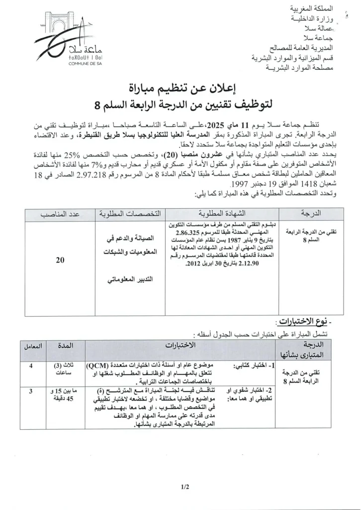 مبارايات الجماعات الترابية 2025