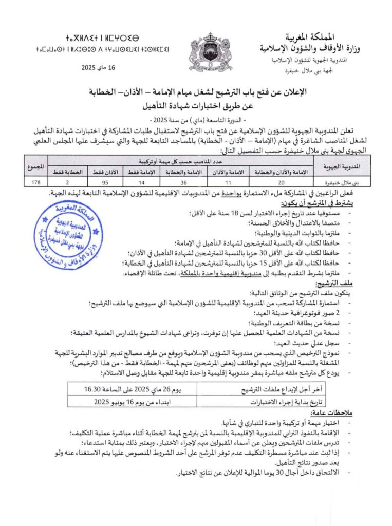 الإمامة-الأذان-الخطابة-alwadifa-lik