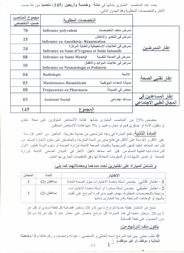 مباراة توظيف 145 منصب بالمركز الاستشفائي ابن رشد 2025 