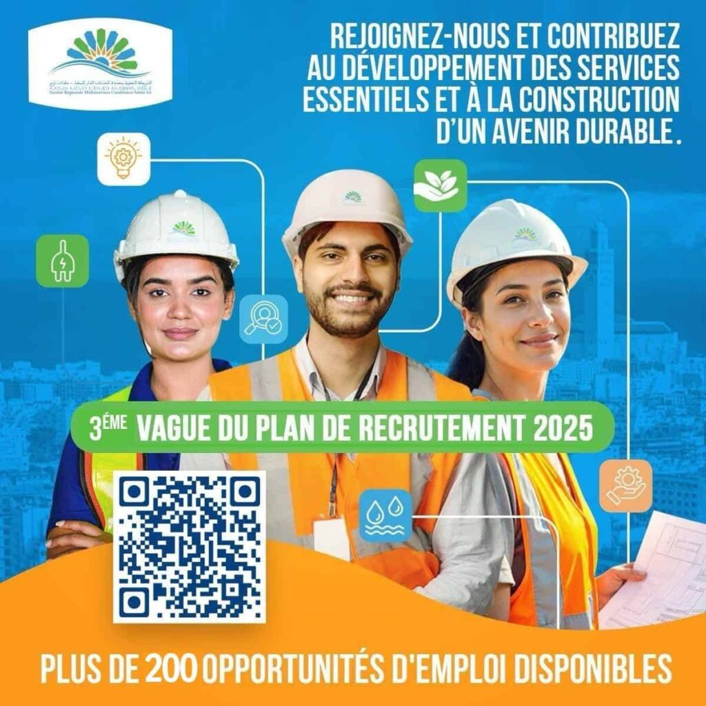 مباراة توظيف SRM الدار البيضاء–سطات 2025 (200+ منصب)